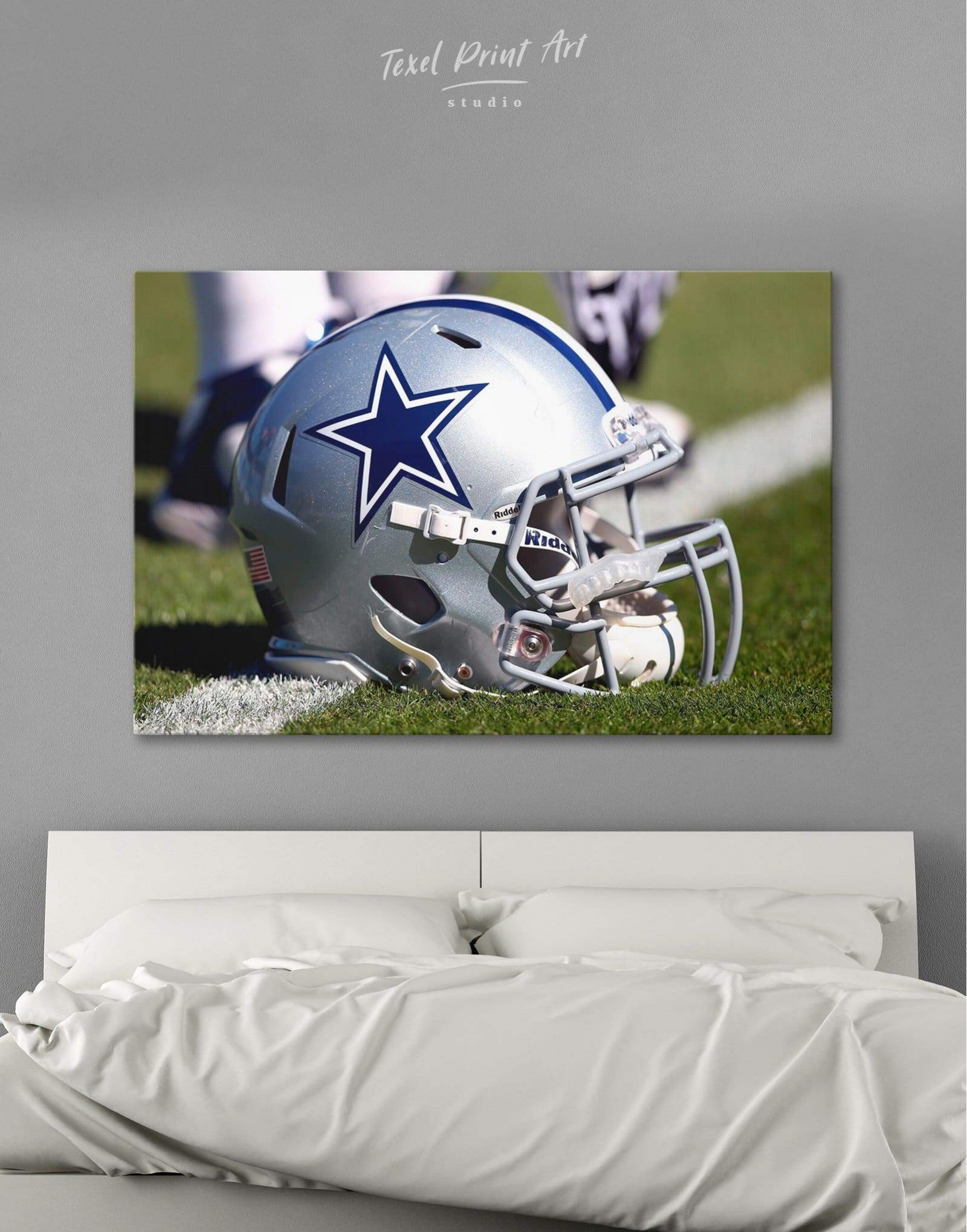 Dallas Cowboys Football Wall Canvas - A Beautiful Barnwood-Style