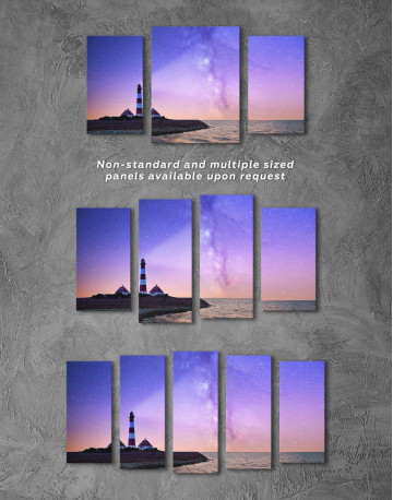 Lighthouse and Space Canvas Wall Art - image 2