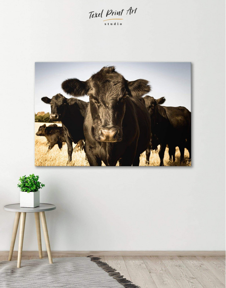 Cows Animal Canvas Wall Art
