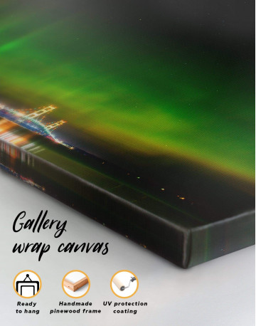 Green Northern Lights Canvas Wall Art - image 4