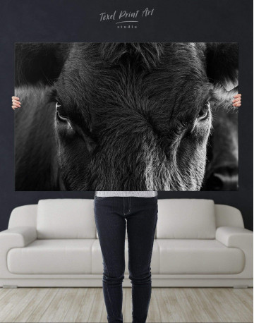 Cow Head Canvas Wall Art - image 1