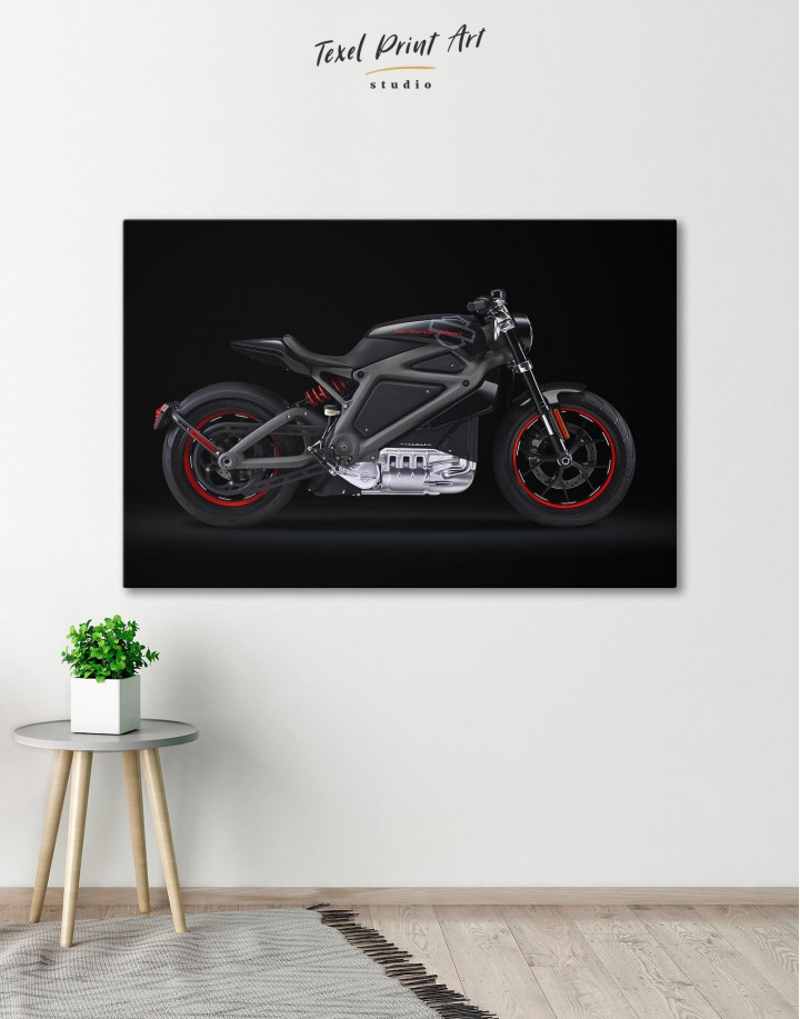 Black Widow's Motorcycle Canvas Wall Art | TexelPrintArt