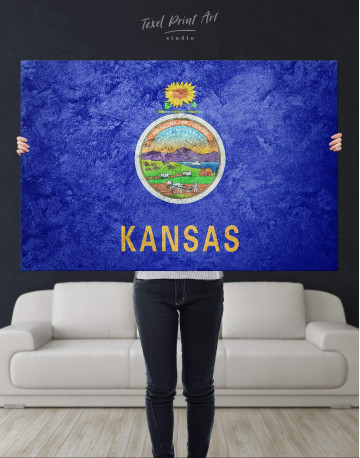Kansas Flag Canvas Wall Art - image 2