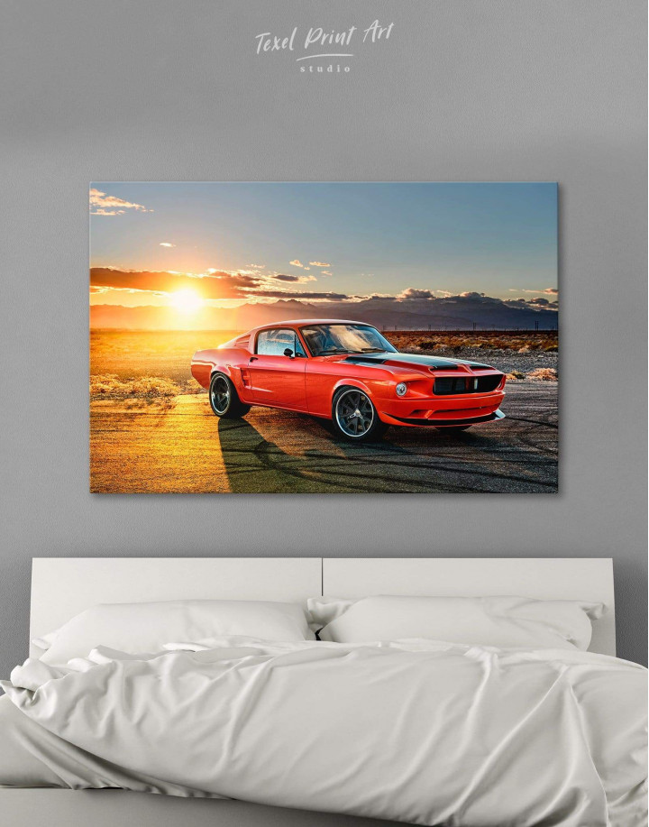 Stretcher A05767 Ford Mustang Art Print Canvas Pictures Wall Art 