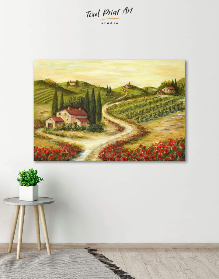 Tuscany Landscape Painting Canvas Wall Art
