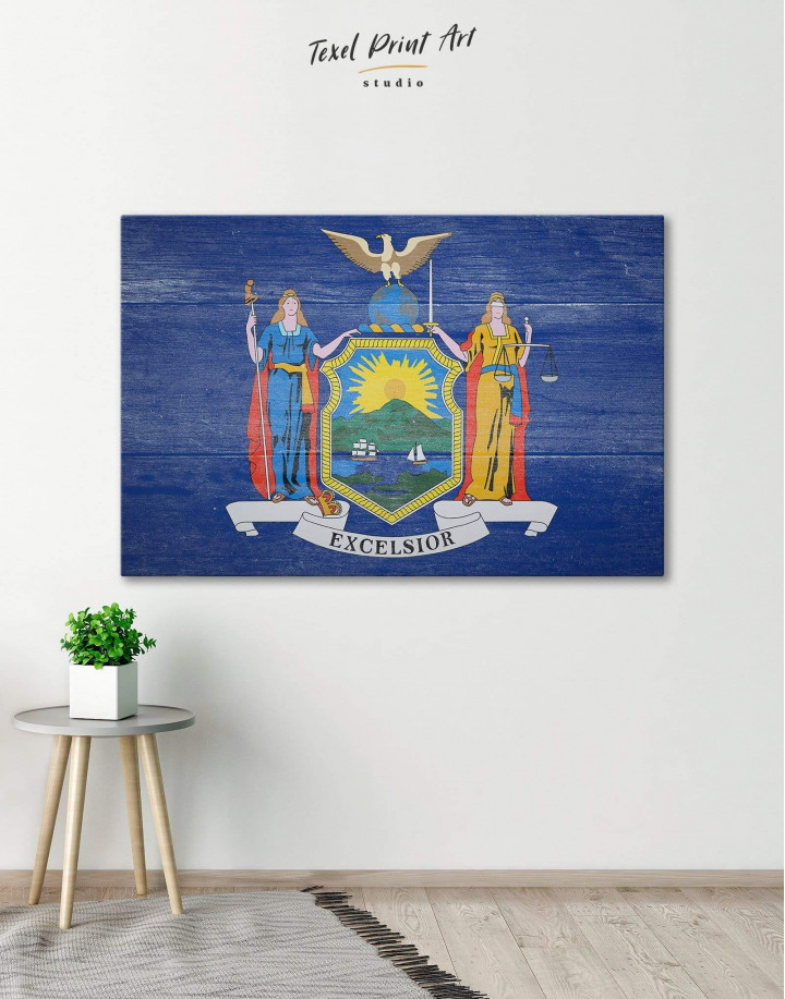 New York State Flag Canvas Wall Art