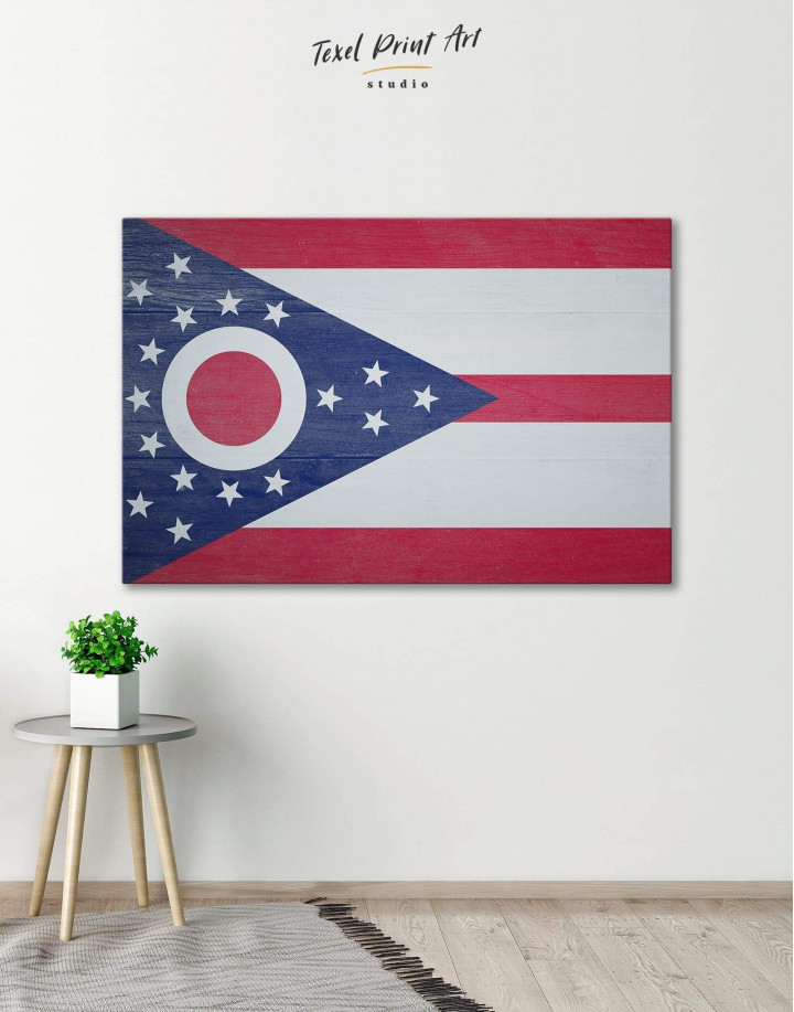 Ohio State Flag Canvas Wall Art