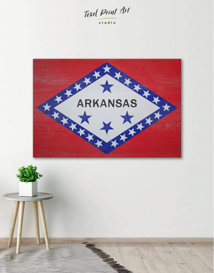 Arkansas Flag Canvas Wall Art