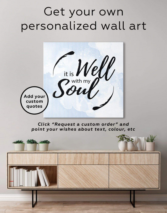 It Is Well With My Soul Canvas Wall Art Texelprintart