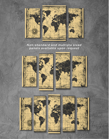 World Old Style Map Canvas Wall Art - image 1