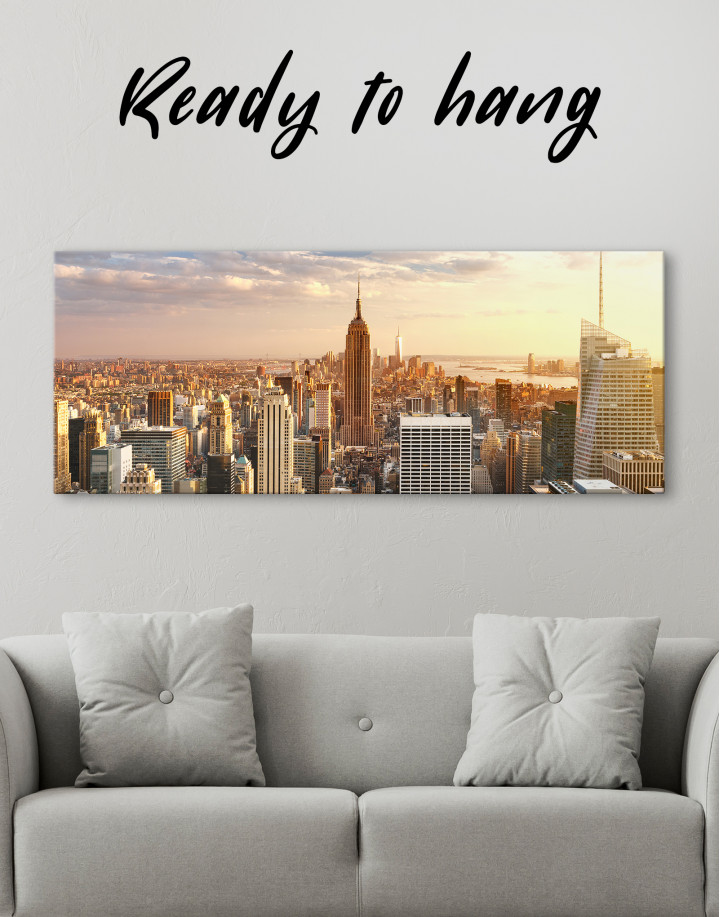 Panoramic New York City Skyline Canvas Wall Art