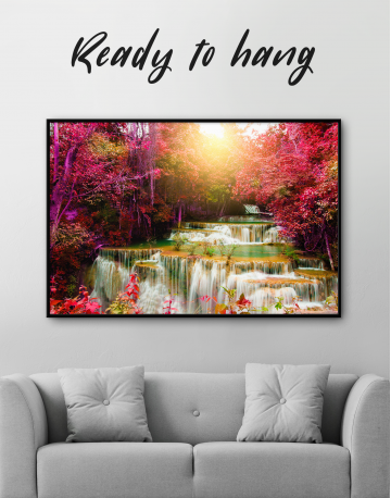 Framed Huai Mae Khamin Waterfall Canvas Wall Art - image 2