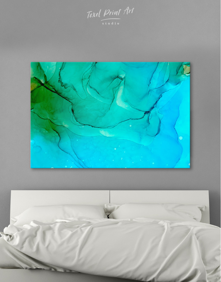 Blue Abstract Painting Canvas Wall Art