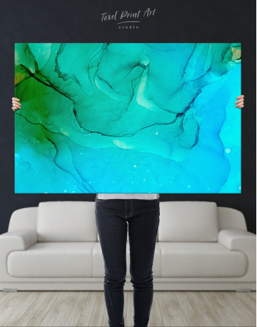 Blue Abstract Painting Canvas Wall Art - image 3