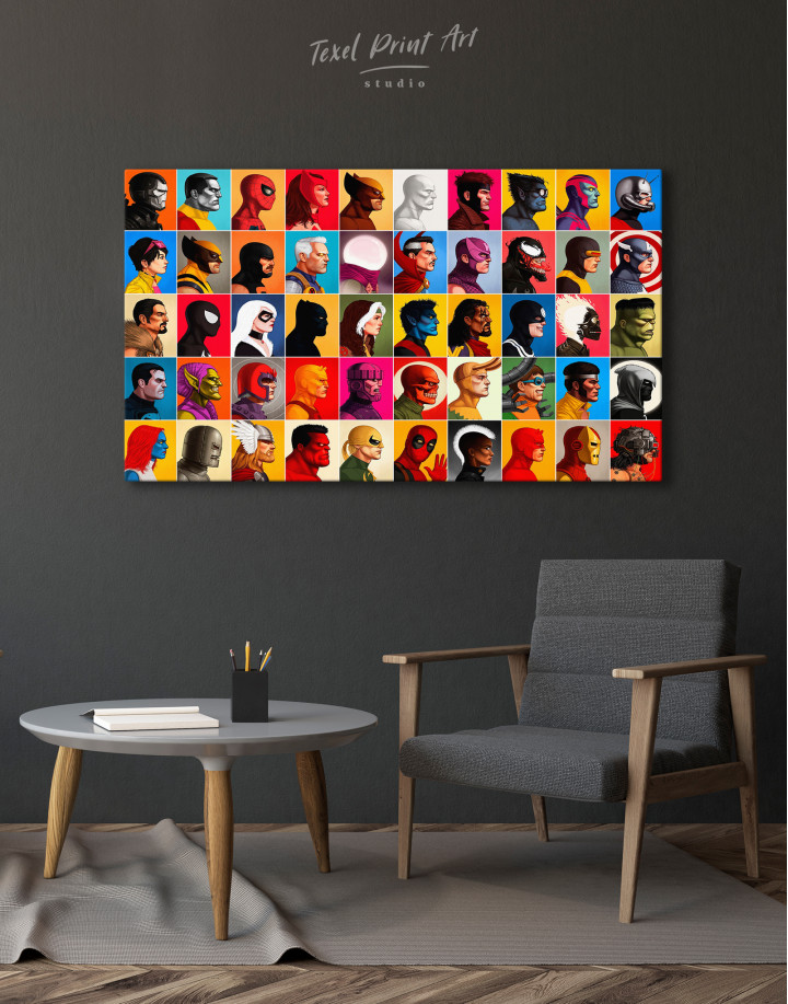 All Marvel Super Heroes Canvas Wall Art | TexelPrintArt