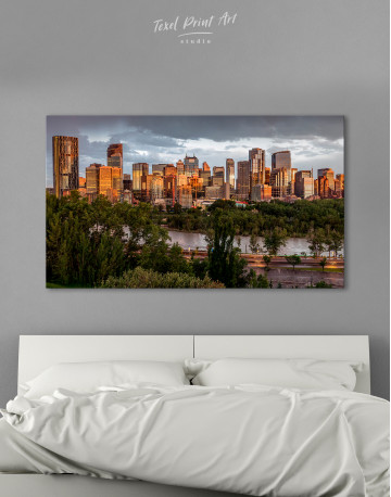 The City of Calgary cityscape Canvas Wall Art