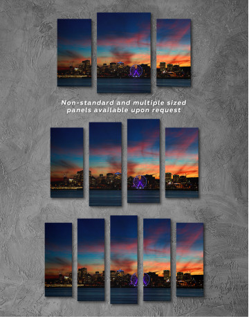 Sunset Skyline Horizon Canvas Wall Art - image 4
