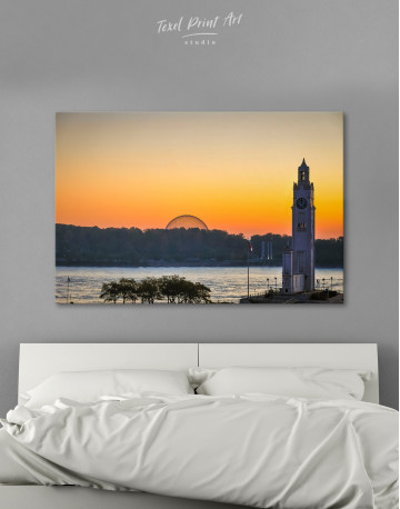 Sunrise Skyline Landscape Canvas Wall Art - image 1