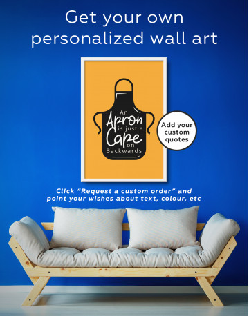 Framed An Apron Is Just a Cape on Backwards Canvas Wall Art - image 1