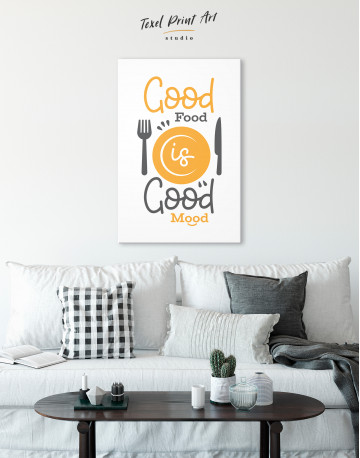 Good Food Good Mood Canvas Wall Art - image 1