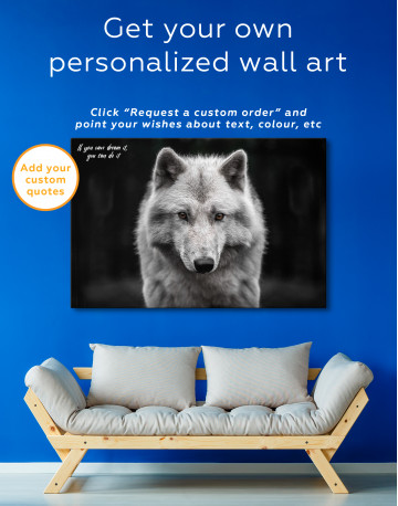 Gray Wolf Canvas Wall Art - image 4