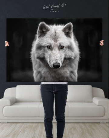 Gray Wolf Canvas Wall Art - image 1