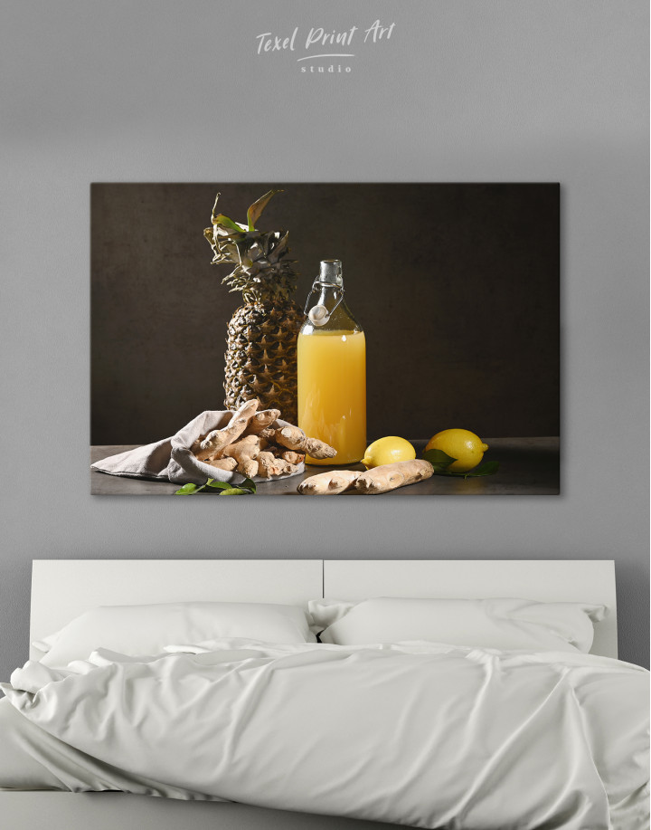 Pineapple Ginger Juice Canvas Wall Art