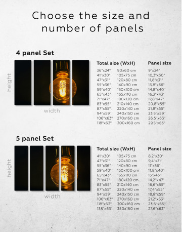 Tungsten Light Bulb Lamp Canvas Wall Art - image 2