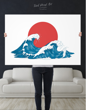 Japanese Waves Canvas Wall Art - image 3