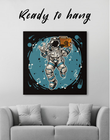 Dancing Astronaut Canvas Wall Art