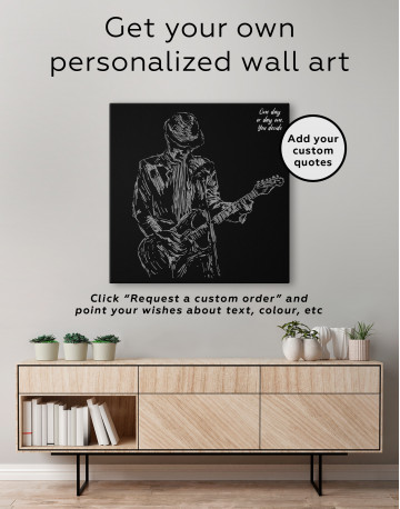 Abstract Guitar Player Canvas Wall Art - image 3