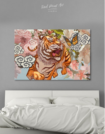 Chinese Tiger Painting Canvas Wall Art