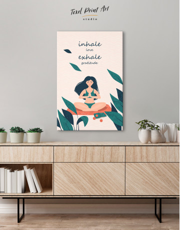 Inhale Love Exhale Gratitude Canvas Wall Art - image 2