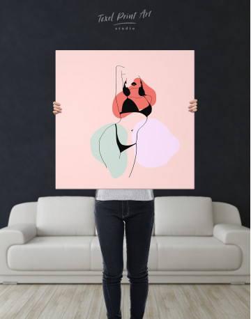 Abstract Woman Silhouette Canvas Wall Art - image 6