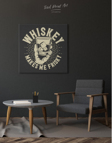 Whiskey Makes Me Frisky Canvas Wall Art - image 1