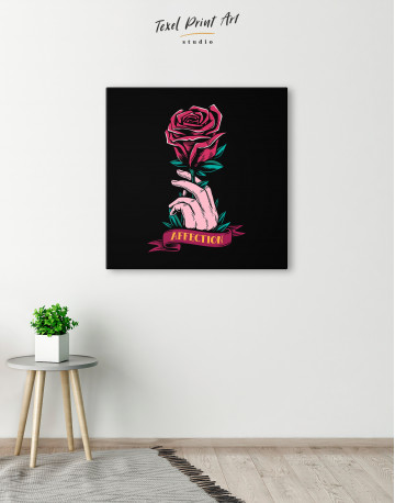 Affection Red Rose Canvas Wall Art - image 2