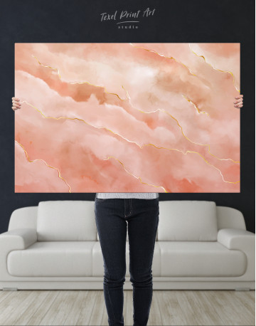 Rose Gold Abstract Canvas Wall Art - image 9