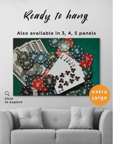Poker Chips with Cards Canvas Wall Art - image 8