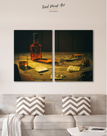 Whiskey and Poker Canvas Wall Art - image 9