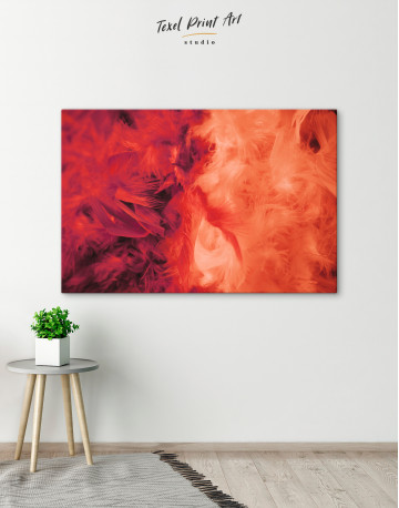 Red and Orange Feather Canvas Wall Art - image 6