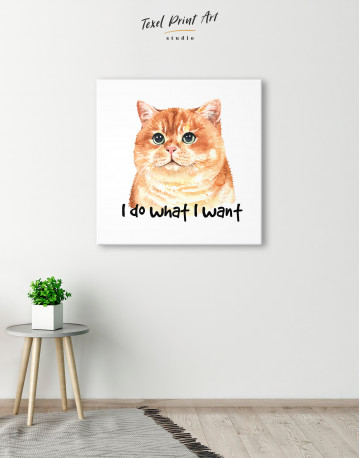 I Do What I Want Cat Canvas Wall Art - image 5