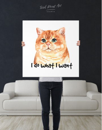 I Do What I Want Cat Canvas Wall Art - image 6
