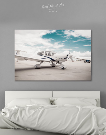 Propeller Airplane Airport Canvas Wall Art