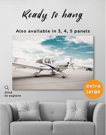 Propeller Airplane Airport Canvas Wall Art - image 3