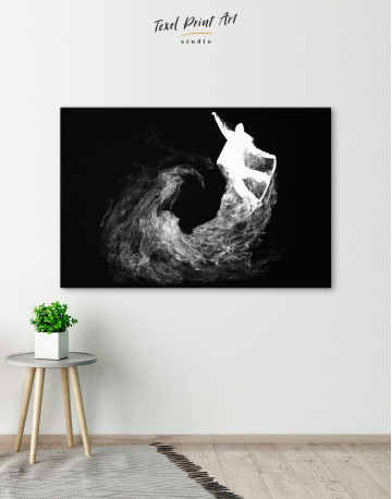Silhouette Snowboarder Jump Canvas Wall Art - image 5