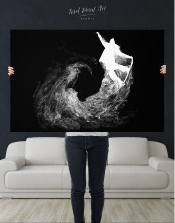 Silhouette Snowboarder Jump Canvas Wall Art - image 9