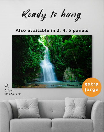 Forest Waterfall Canvas Wall Art - image 7