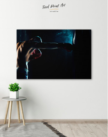 Boxer Punching a Punching Bag Canvas Wall Art - image 6