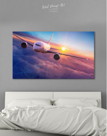 Airplane Above the Cloud Canvas Wall Art