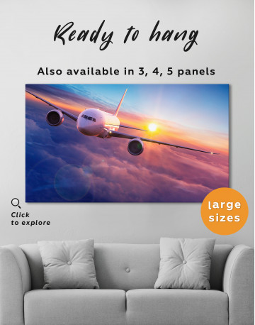 Airplane Above the Cloud Canvas Wall Art - image 3